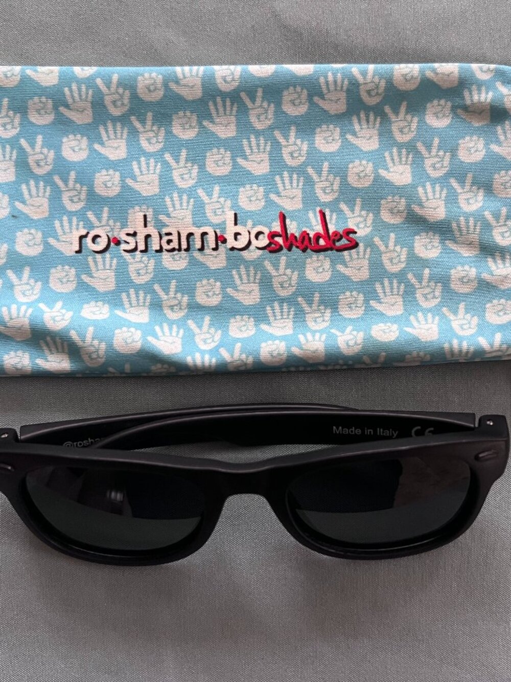 ro•sham•bo Bueller Black Matte Unbreakable Sunglasses & Pouch - Toddler